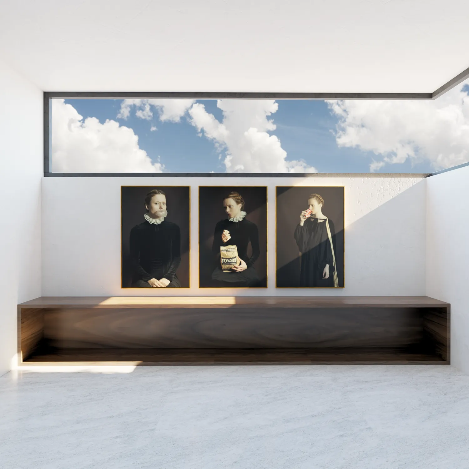 Interior con obra de arte del desarrollo