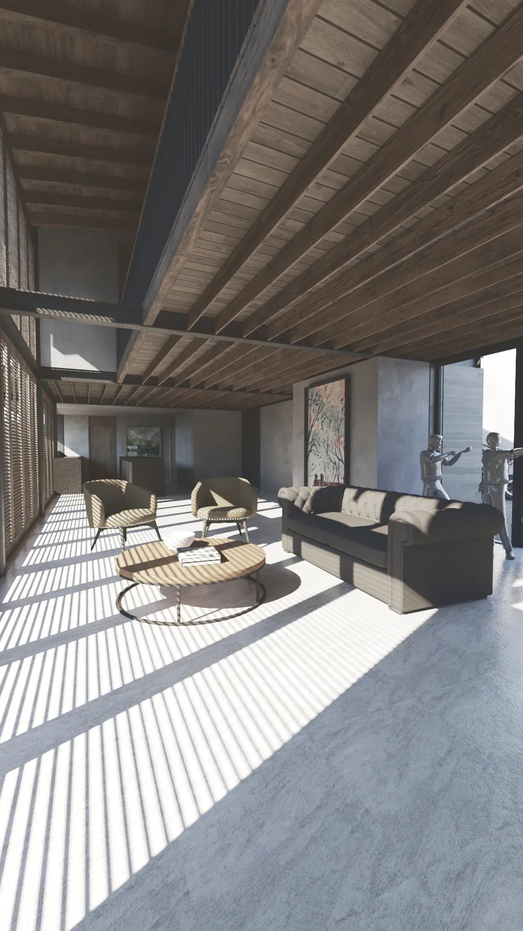 Estancia con luz y sombra, Casa Valle