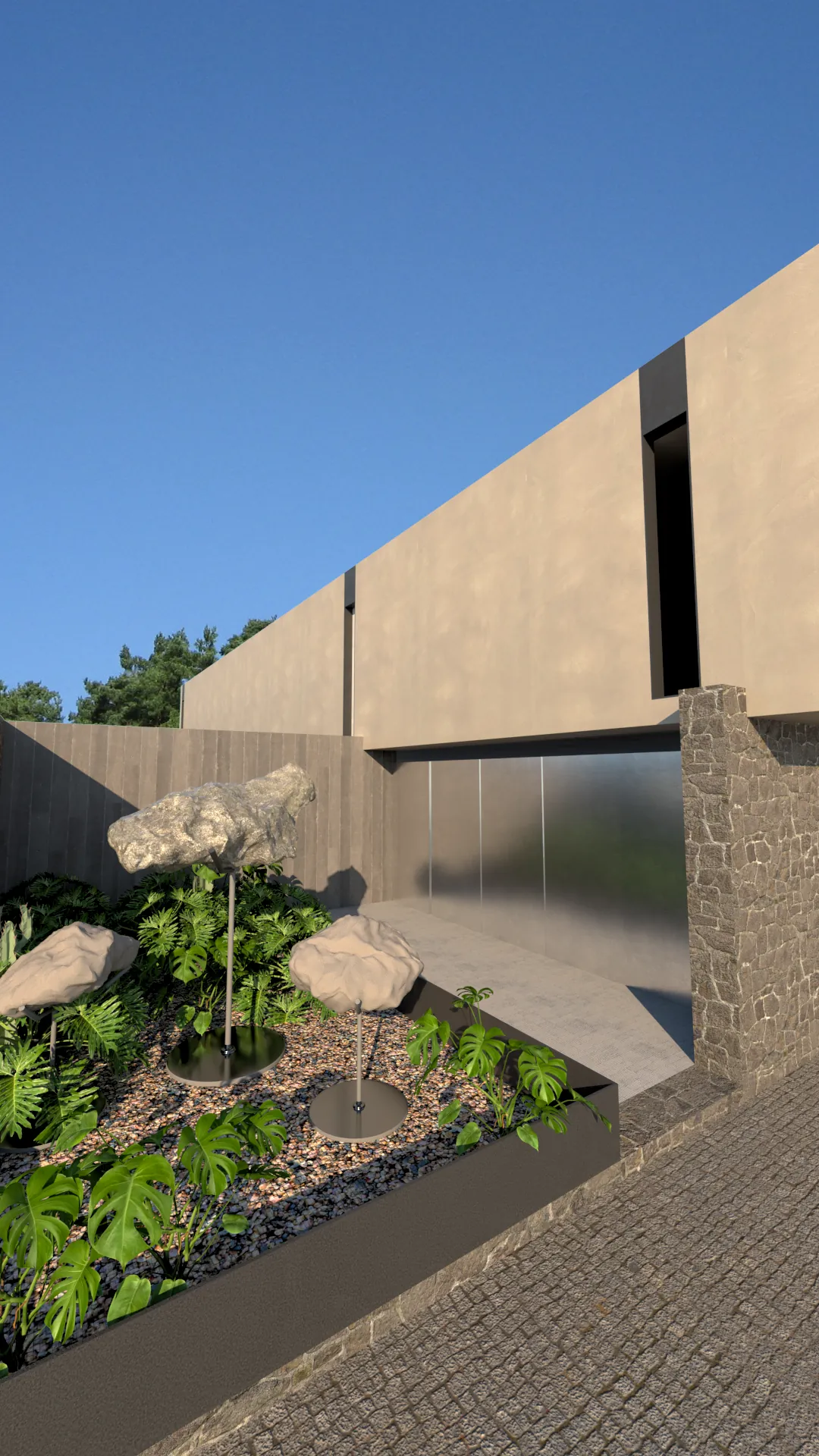 Exterior de concreto de proyecto de Estudio Argama